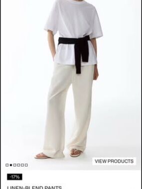 H&M Linen-Blend Wide-Leg Pants Bundle